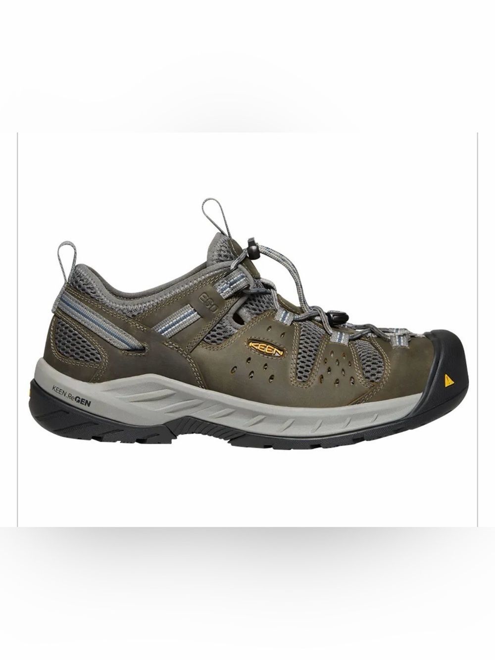 KEEN 13EE Gargoyle Navy Utility Men's Atlanta Cool II ESD Steel Toe Hiker Boots